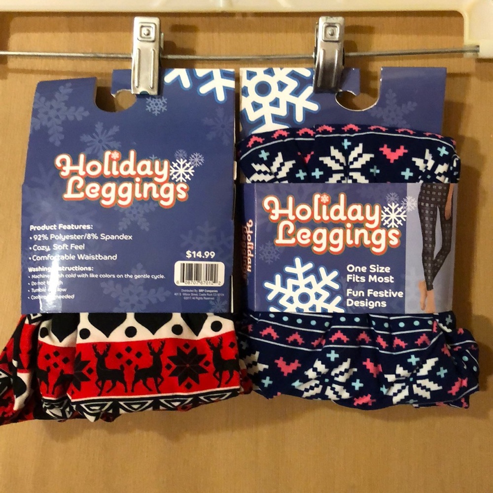 Holiday leggings. Fun festive designs.